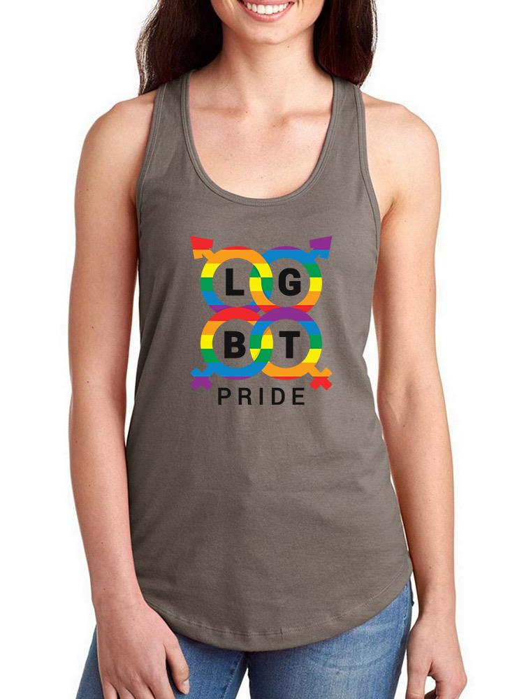 Lgbt Pride Signs Racerback Tank -Image by Shutterstock