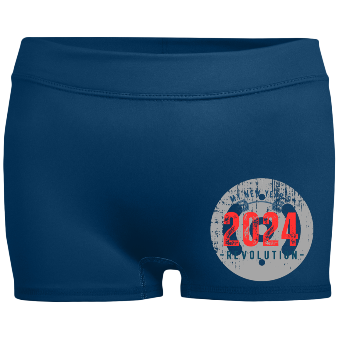 2024 New Year's Revolution Ladies' Fitted Moisture-Wicking 2.5 inch Inseam Shorts