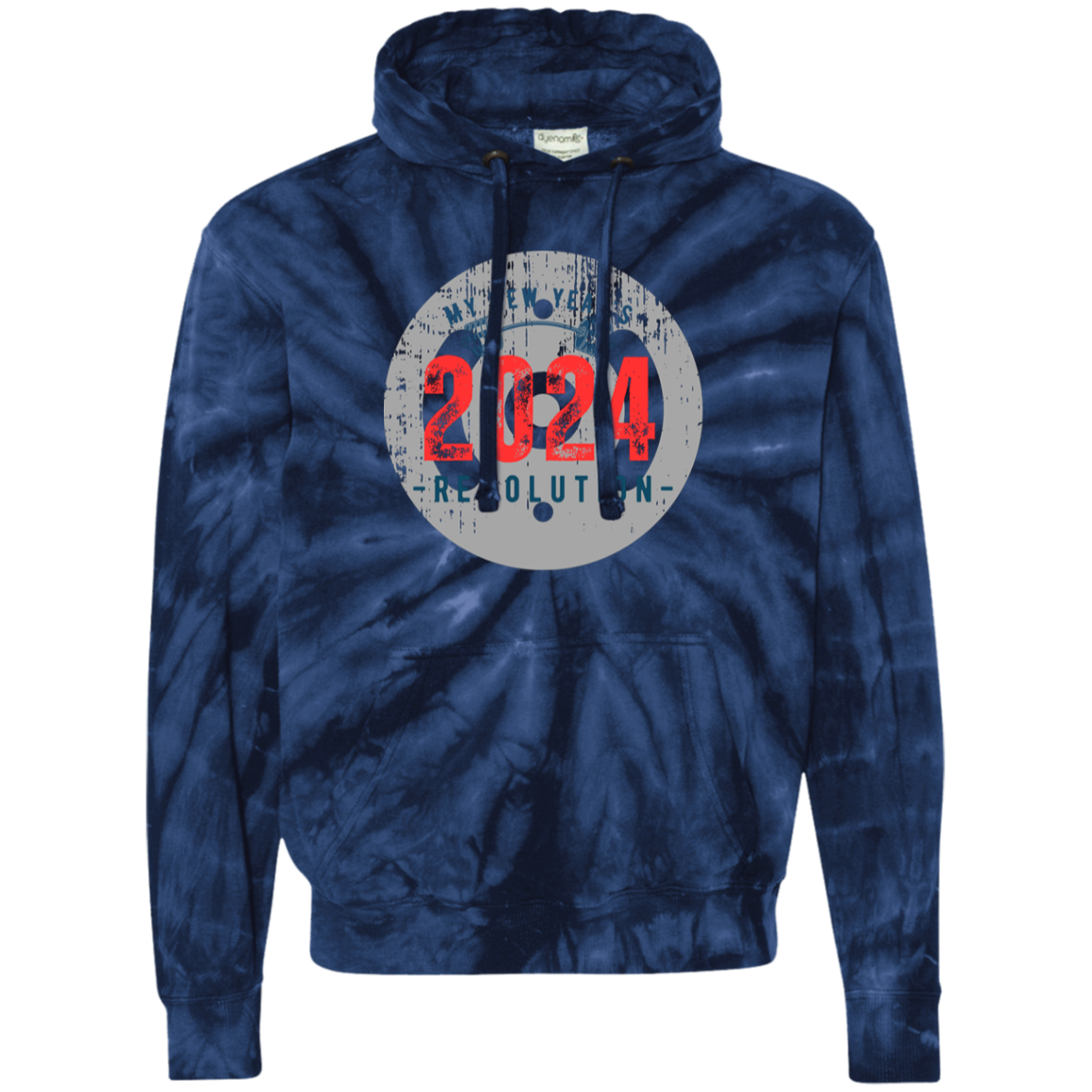 2024 New Year's Revolution Unisex Tie-Dyed Pullover Hoodie