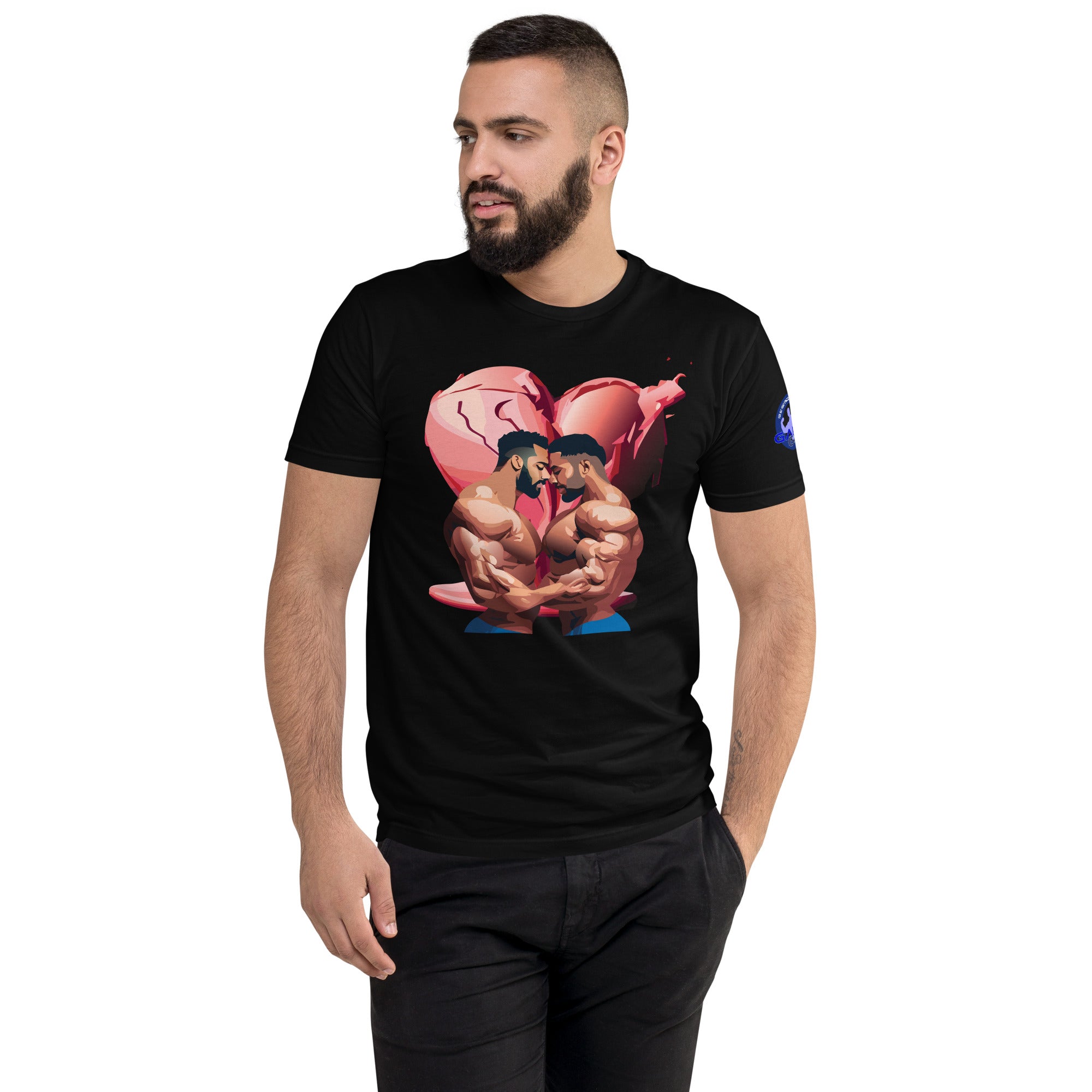 Body Builders in Love Men's Fitted Short Sleeve T-shirt
