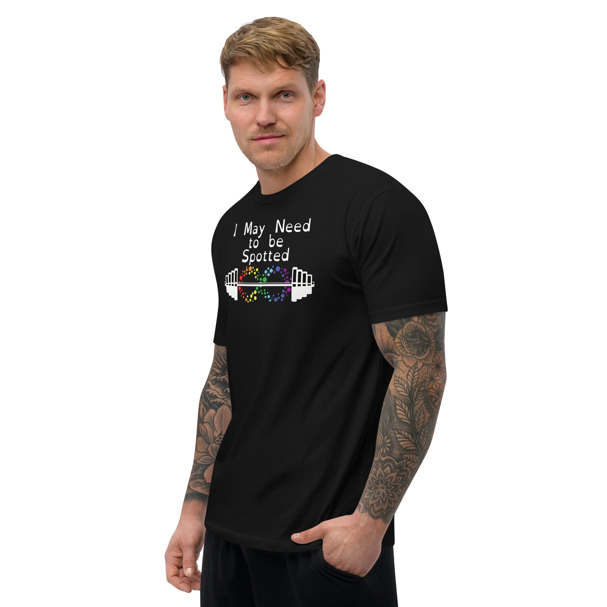 I May Need to be Spotted Men's Fitted Short Sleeve T-shirt
