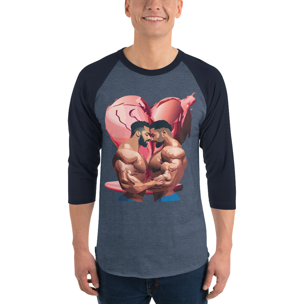 Body Builders in Love 3/4 sleeve raglan shirt