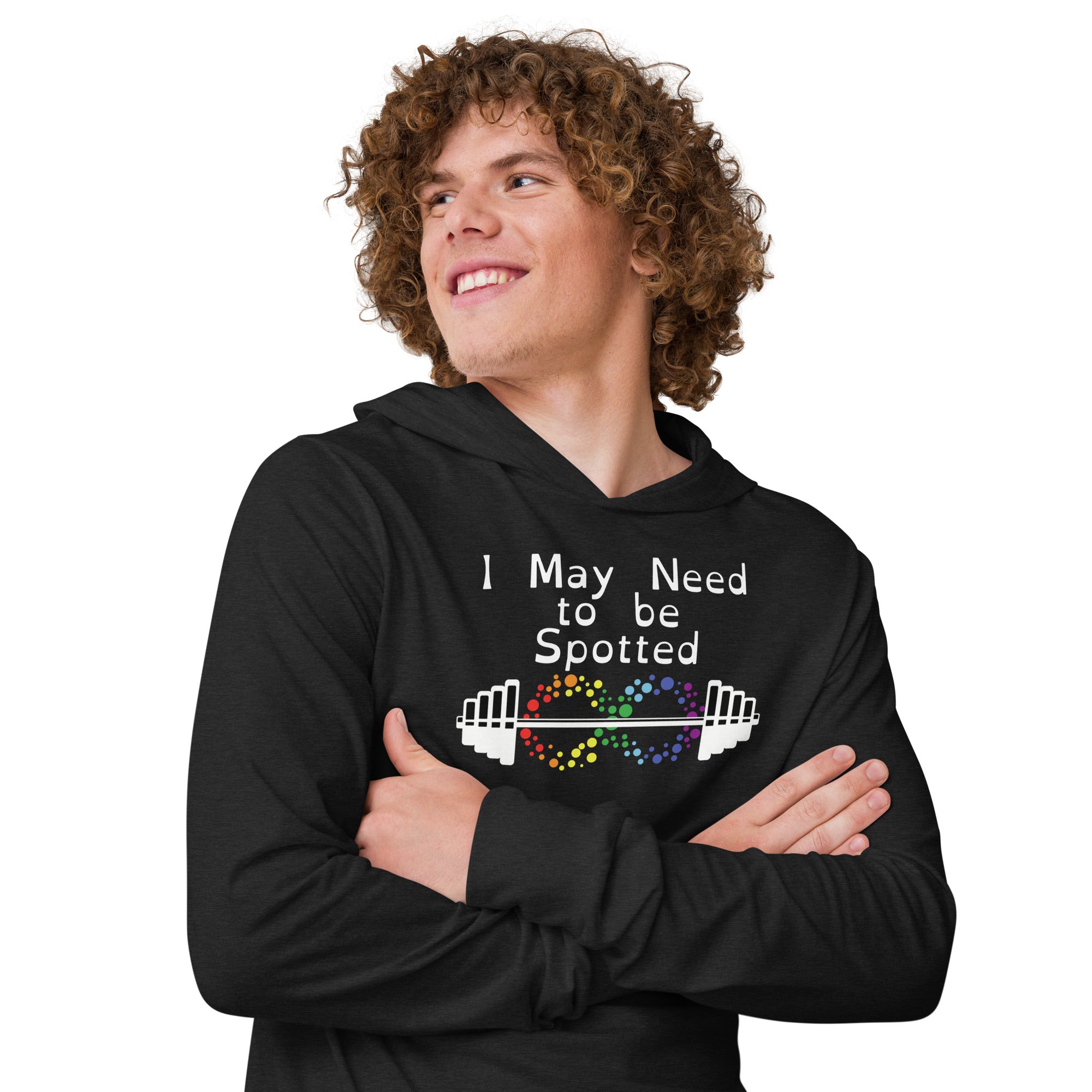 I May Need to be Spotted Hooded long-sleeve tee