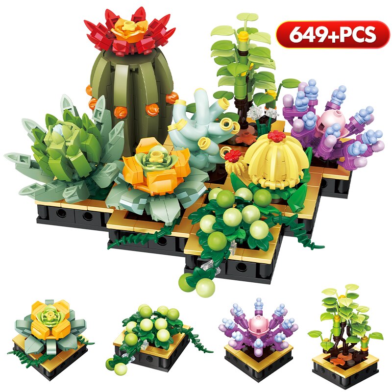 Mini Potted Plants Building Blocks